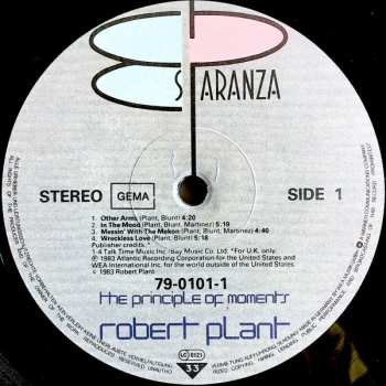LP Robert Plant: The Principle Of Moments