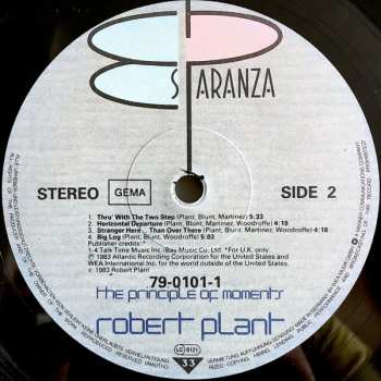 LP Robert Plant: The Principle Of Moments