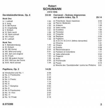 CD Robert Schumann: Carnaval / Davidsbündlertänze / Papillons 