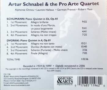 CD Antonín Dvořák: Piano Quintet In E♭, Op. 44 • Piano Quintet In A, Op. 81 – 