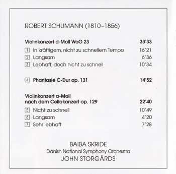 CD Robert Schumann: Violinkonzerte / Phantasie