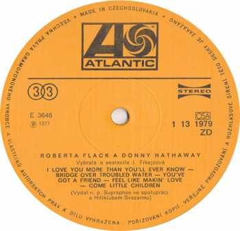 LP Donny Hathaway: Roberta Flack A Donny Hathaway