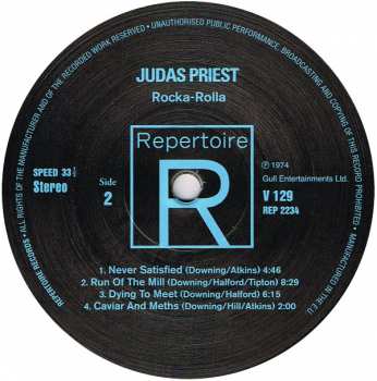 LP Judas Priest: Rocka Rolla