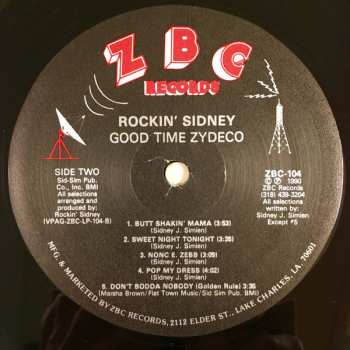 LP Rockin' Sidney: Good Time Zydeco