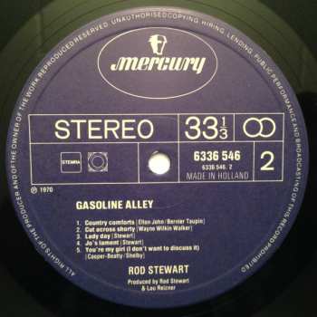 LP Rod Stewart: Gasoline Alley