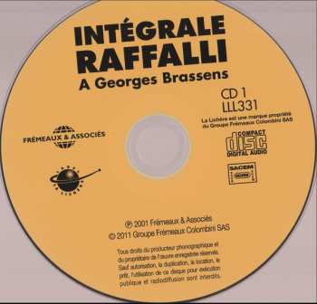 2CD/Set di cofanetti Rodolphe Raffalli: Intégrale Rodolphe Raffalli - Hommage à Georges Brassens