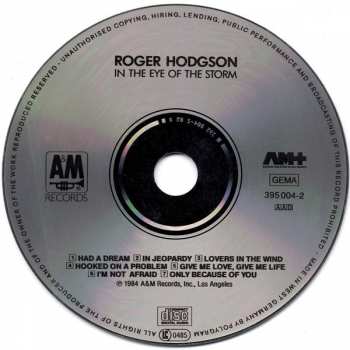 CD Roger Hodgson: In The Eye Of The Storm