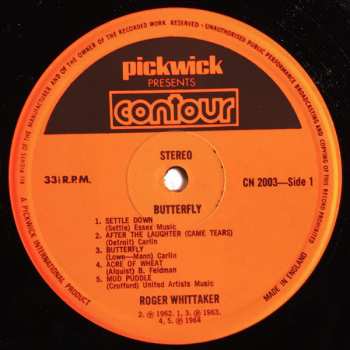 LP Roger Whittaker: Butterfly