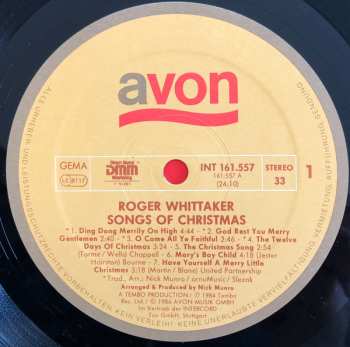 LP Roger Whittaker: Songs Of Christmas