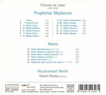 CD Vocalconsort Berlin: Prophetiæ Sibyllarum