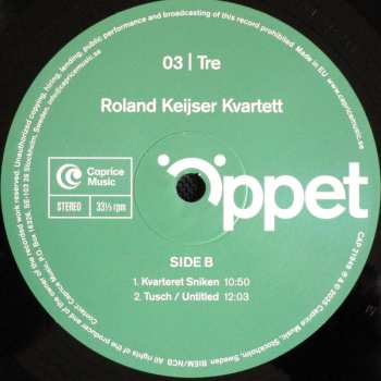 LP Roland Keijsers Kvartett: Roland Keijser Kvartett