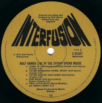 LP Rolf Harris: Live At The Sydney Opera House