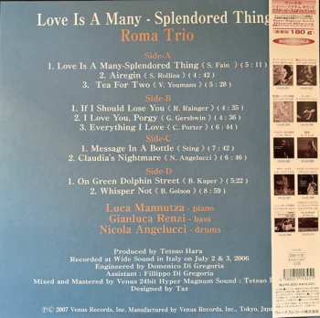 2LP Roma Trio: Love Is A Many Splendored Thing LTD