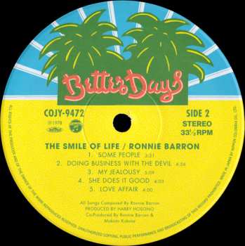 LP Ronnie Barron: The Smile Of Life LTD