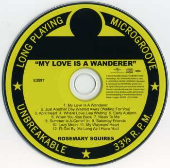 CD Rosemary Squires: My Love Is A Wanderer LTD