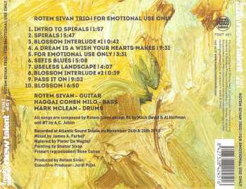 CD Rotem Sivan Trio: For Emotional Use Only