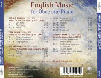 CD Benjamin Britten: English Music For Oboe And Piano