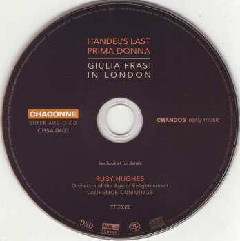 SACD Orchestra Of The Age Of Enlightenment: Handel's Last Prima Donna – Giulia Frasi In London