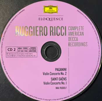 9CD/Set di cofanetti Ruggiero Ricci: Complete American Decca Recordings
