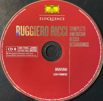 9CD/Set di cofanetti Ruggiero Ricci: Complete American Decca Recordings