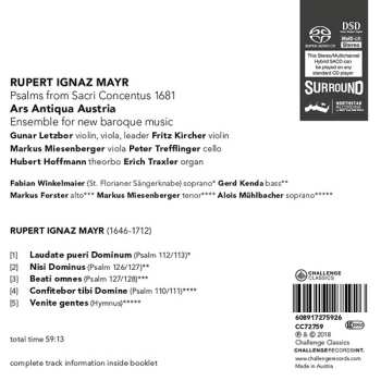 SACD Ars Antiqua Austria: Psalms From Sacri Concentus 1681