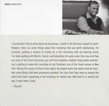 CD Russell Malone: Live At Jazz Standard Volume Two