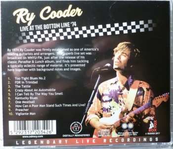 CD Ry Cooder: Live At The Bottom Line '74