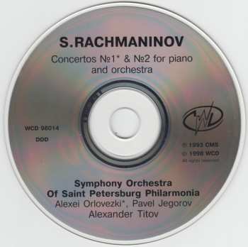 CD Sergei Rachmaninoff: Concertos No 1 & No 2 For Piano And Orchestra