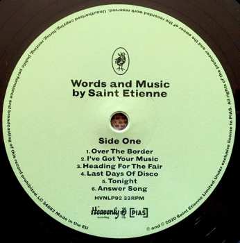 LP Saint Etienne: Words And Music By Saint Etienne  LTD