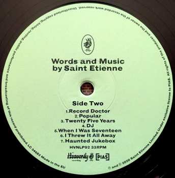 LP Saint Etienne: Words And Music By Saint Etienne  LTD