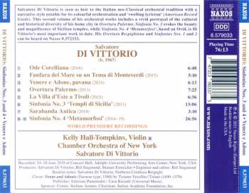 CD The New York Chamber Orchestra: Sinfonias Nos. 3 And 4 • Venere E Adone