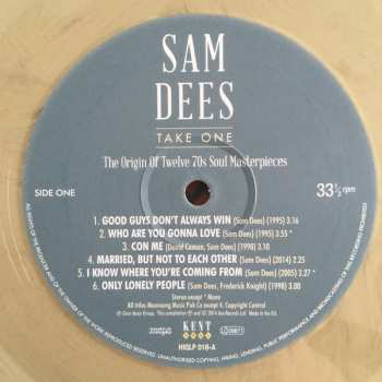 LP Sam Dees: Take One: The Origin Of Twelve 70s Soul Masterpieces 