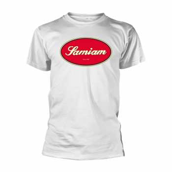Merch Samiam: Maglietta Oval Logo Samiam - White (organic Ts)