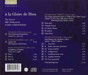 CD Igor Stravinsky: A La Gloire De Dieu 
