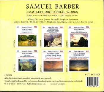 6CD/Set di cofanetti Samuel Barber: Complete Orchestral Works