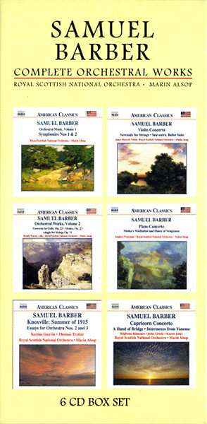 6CD/Set di cofanetti Samuel Barber: Complete Orchestral Works