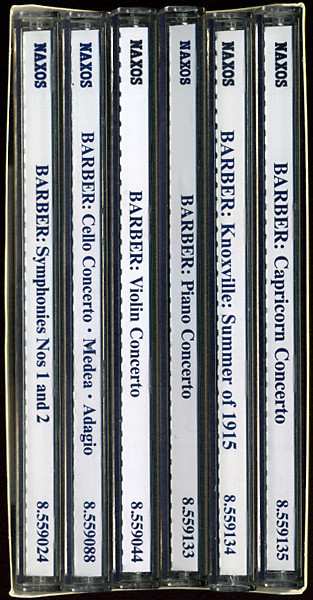 6CD/Set di cofanetti Samuel Barber: Complete Orchestral Works