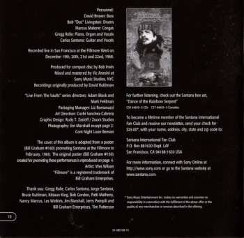 2CD Santana: Live At The Fillmore '68