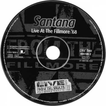 2CD Santana: Live At The Fillmore '68