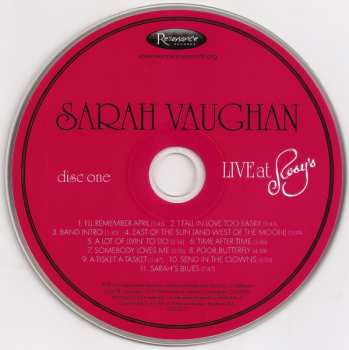 2CD Sarah Vaughan: Live At Rosy's
