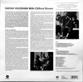 LP Sarah Vaughan: Sarah Vaughan With Clifford Brown LTD