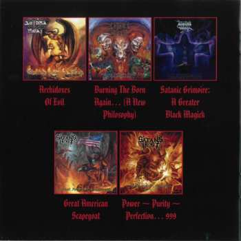 5CD/Set di cofanetti Satan's Host: Burning In Their Purity - The Elixir Era