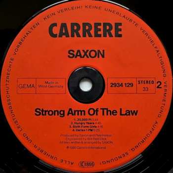 LP Saxon: Strong Arm Of The Law