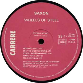 LP Saxon: Wheels Of Steel
