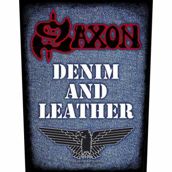 Merch Saxon: Applicazione sulla schiena Denim & Leather