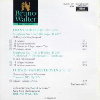 CD Ludwig van Beethoven: Symphonies No. 5 & No. 7 (8) "Unfinished" • Leonore: Overture No. 3