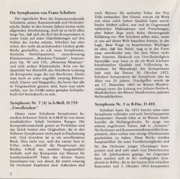 CD Franz Schubert: Symphony No.7 (No.8) In B Minor, D.759 "Unfinished" / Symphony No.5 In B-Flat Major, D.485