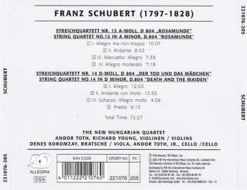 CD Franz Schubert: Streichquartett Nr. 13 "Rosamunde" , Streichquartett Nr. 14 "Der Tod Und Das Mädchen"