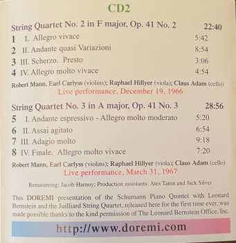 2CD Robert Schumann: Live At The Library Of Congress Vol.5 : Piano Quintet Op. 44 / String Quartets Op. 41 