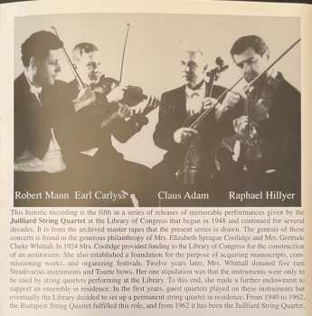 2CD Robert Schumann: Live At The Library Of Congress Vol.5 : Piano Quintet Op. 44 / String Quartets Op. 41 